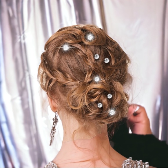 NIB-RHINESTONE CRYSTAL PIN HAIR TWISTERS! SPIRAL STONES FOR YOUR HAIR! - Picture 3 of 16